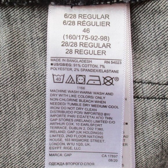 GAP Jeans Size 6/28 High Rise Universal Legging Gray Denim - Picture 11 of 13